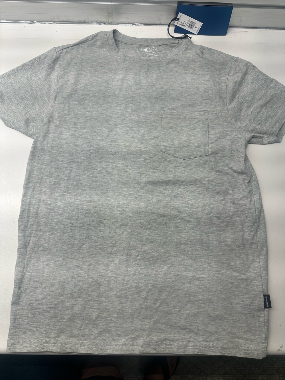 Kenneth Cole Heather Gray Short-Sleeve Pocket Tee XL